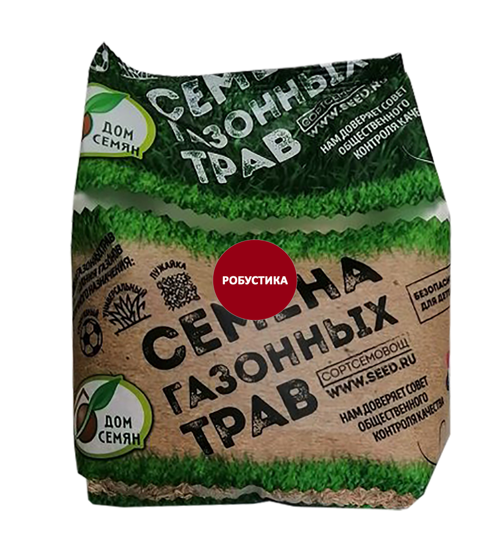 изображение Семена газонной травы Дом семян Робустика для дачи 1 кг1